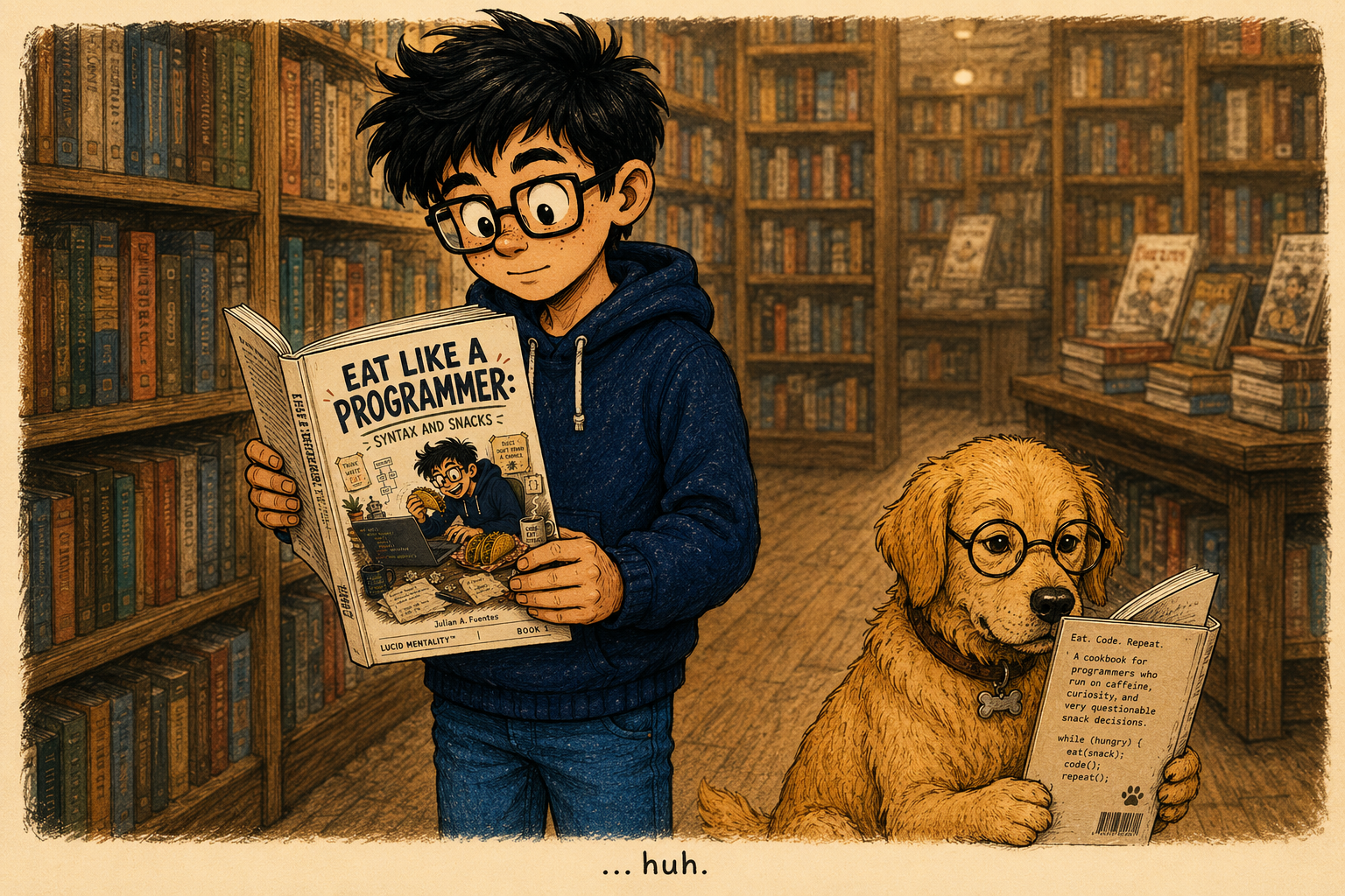 Artie finds his own book in a bookstore